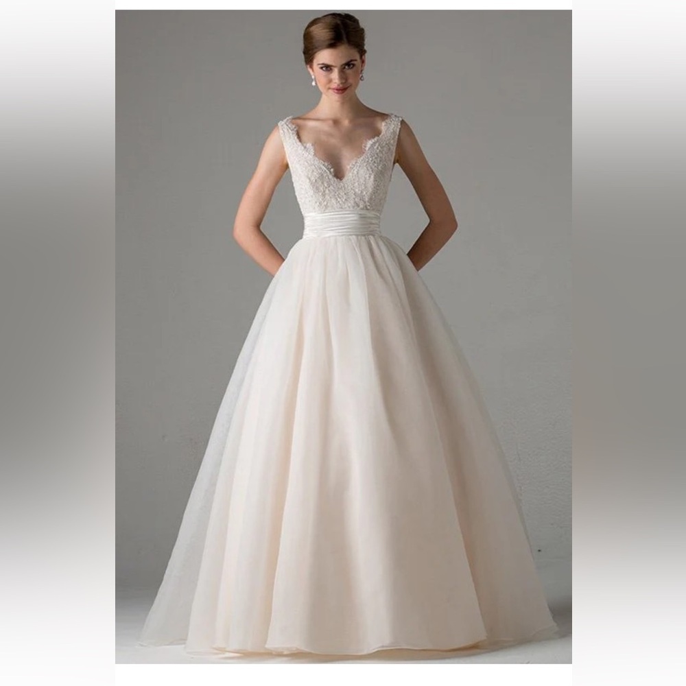 Anne Barge Blue Willow “Leah” Bridal Wedding Dress Gown – Size 8 - $3,225 Retail